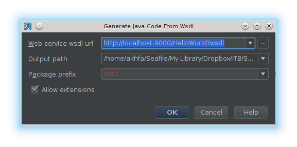 Generate Java code from wsdl