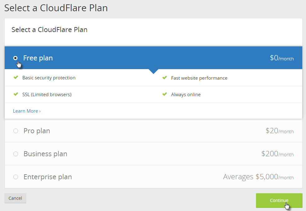 cloudflare-select-plan